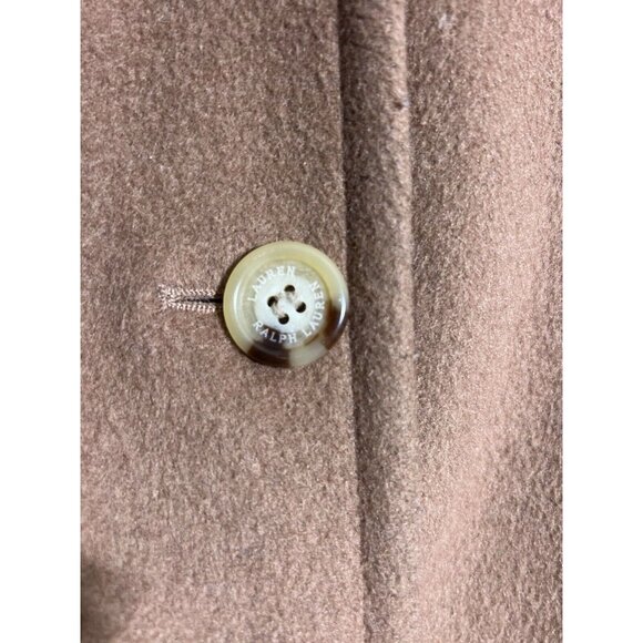 Ralph Lauren Women's XS Coat Jacket Wool Blend Camel Hooded Overcoat Cozy Warm - Picture 3 of 6